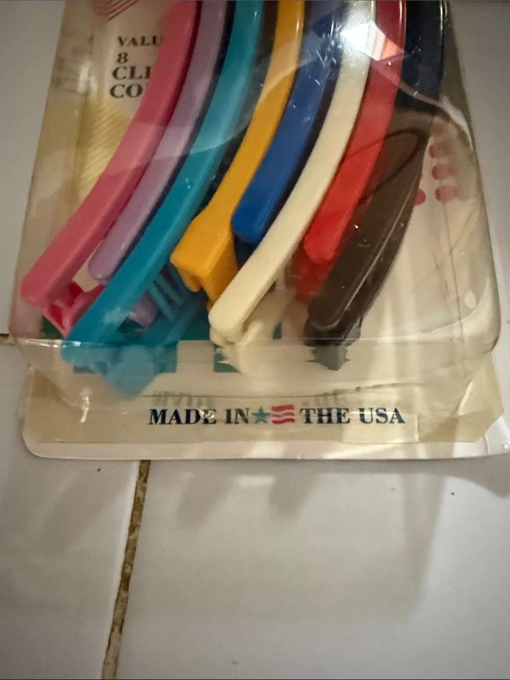 Assorted Colored Plastic Hair Clips - Multi Color